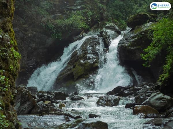 Sea Gosaikunda Lake Trek Waterfall 1