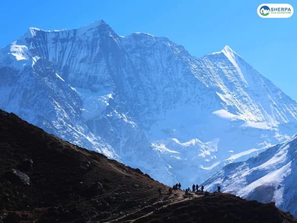 Sea Manaslu Circuit Trek Snow Capped Peaks